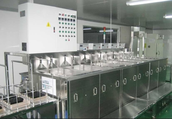 PLC complètement automatique de fente de la machine onze de nettoyage ultrasonique en verre optique commandé